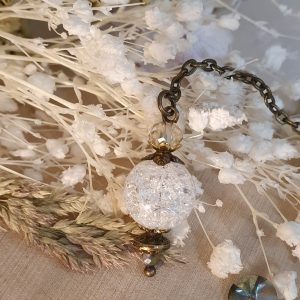 Les jolis trésors de Lalie - Pendule divinatoire bronze cristal de roche 25