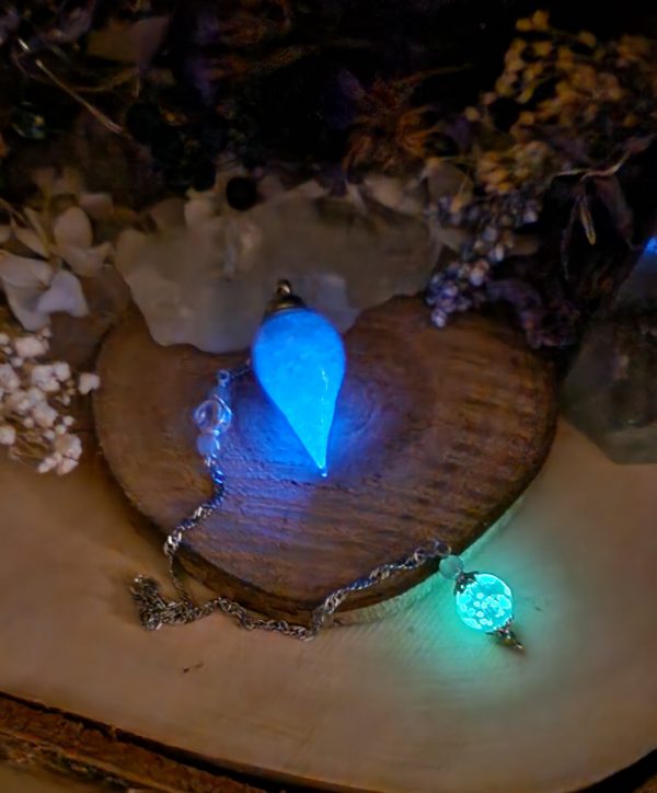 Les jolis trésors de lalie - Pendule divinatoire calcite verte luminescent
