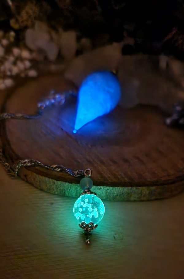Les jolis trésors de lalie - Pendule divinatoire calcite verte luminescent